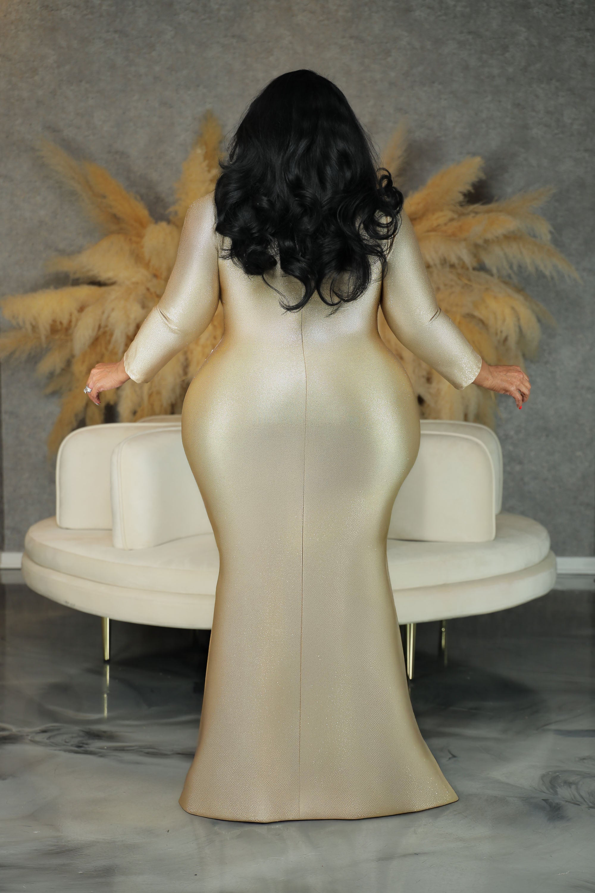 Gold Allure Glitter Gown