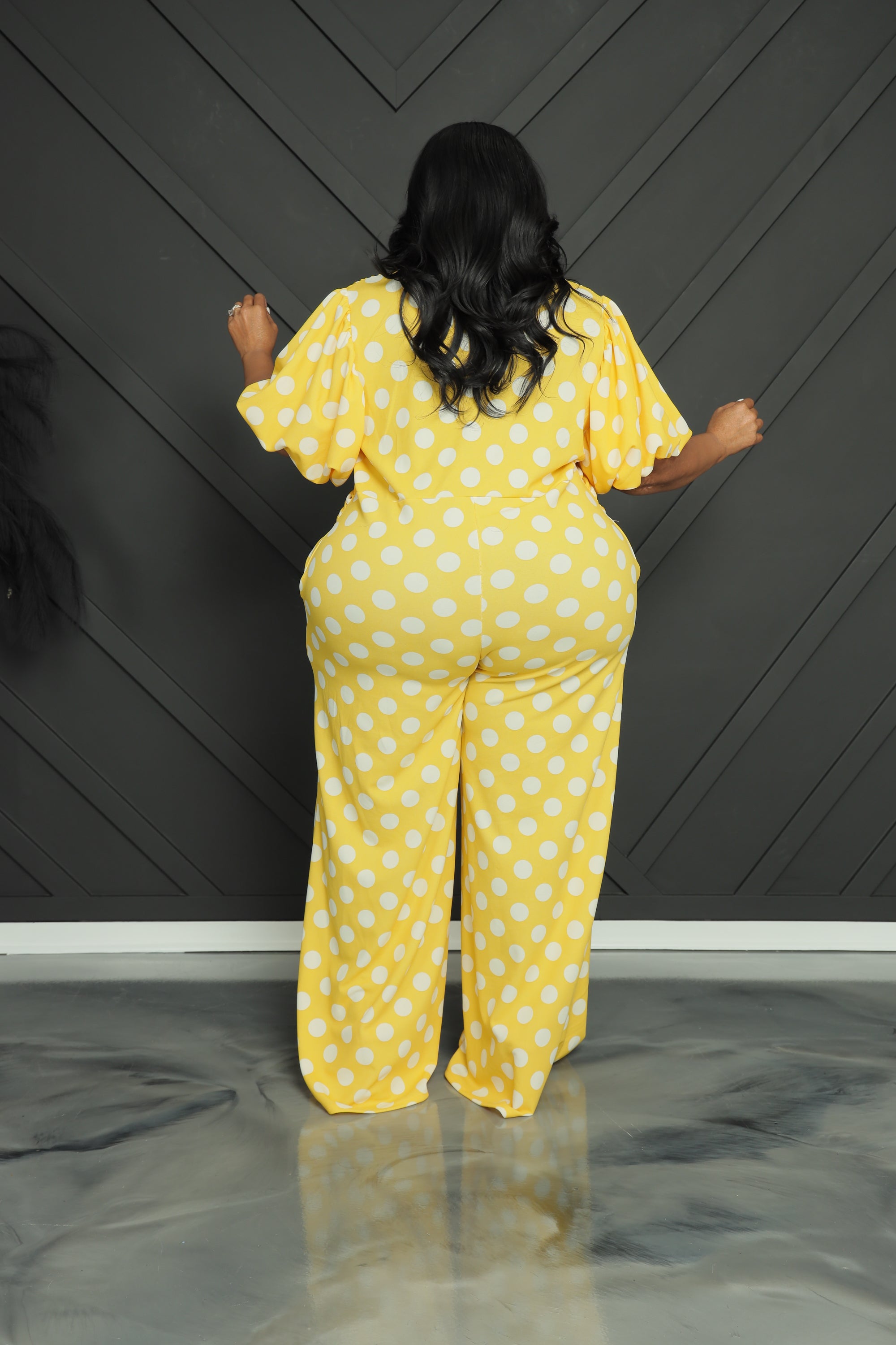 Yellow Connect The Dots Jumpsuit