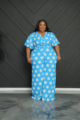 Blue Connect The Dots Jumpsuit