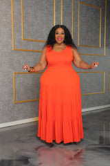 Orange Memories Maxi Dress