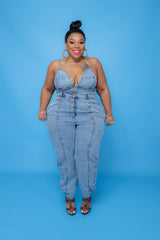 Button Up Denim Set