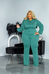 Green Like It Ribbed Set