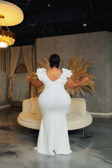 Ivory Polly Ruffle Dress