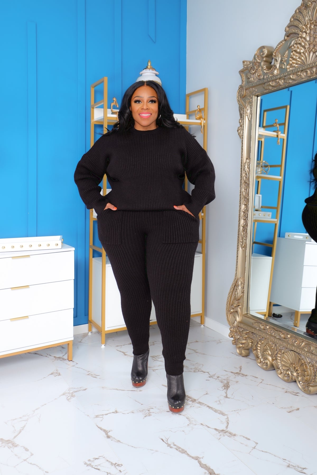 Black Sweater Set