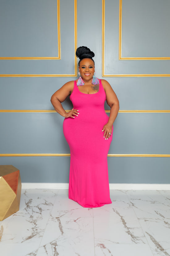 Pink Tank Maxi Dress