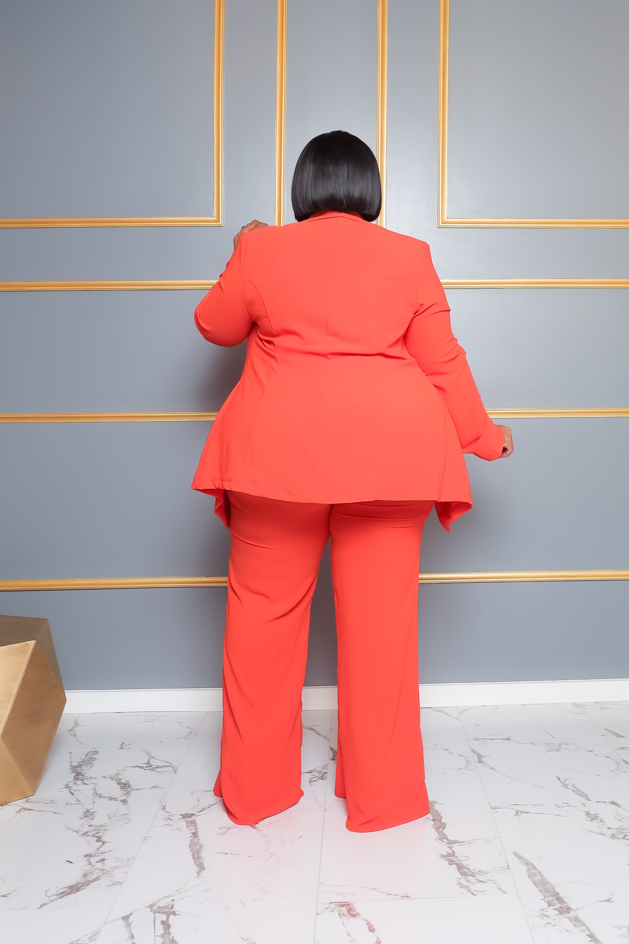 Orange Boss Babe Suit