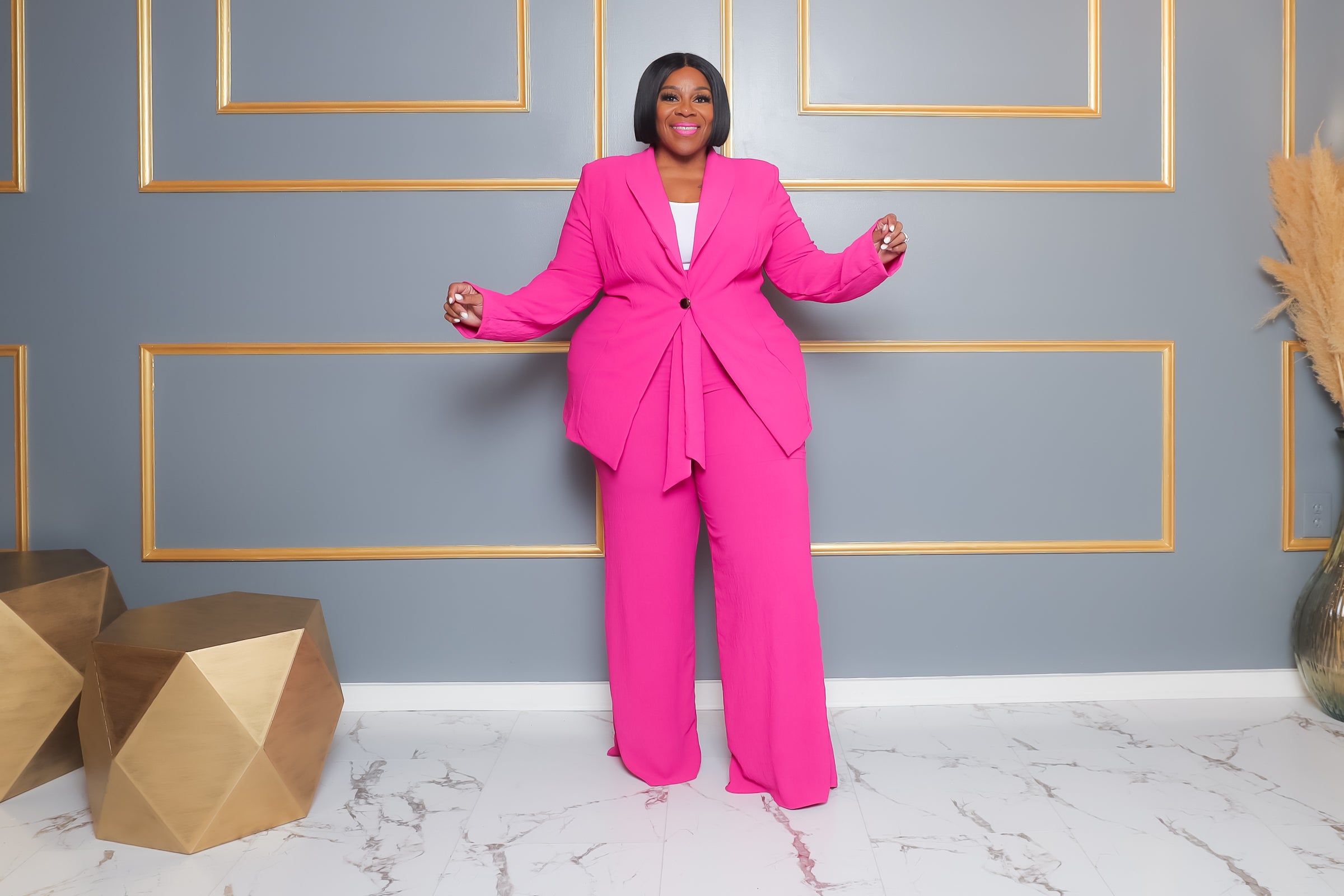 Pink Boss Babe Suit