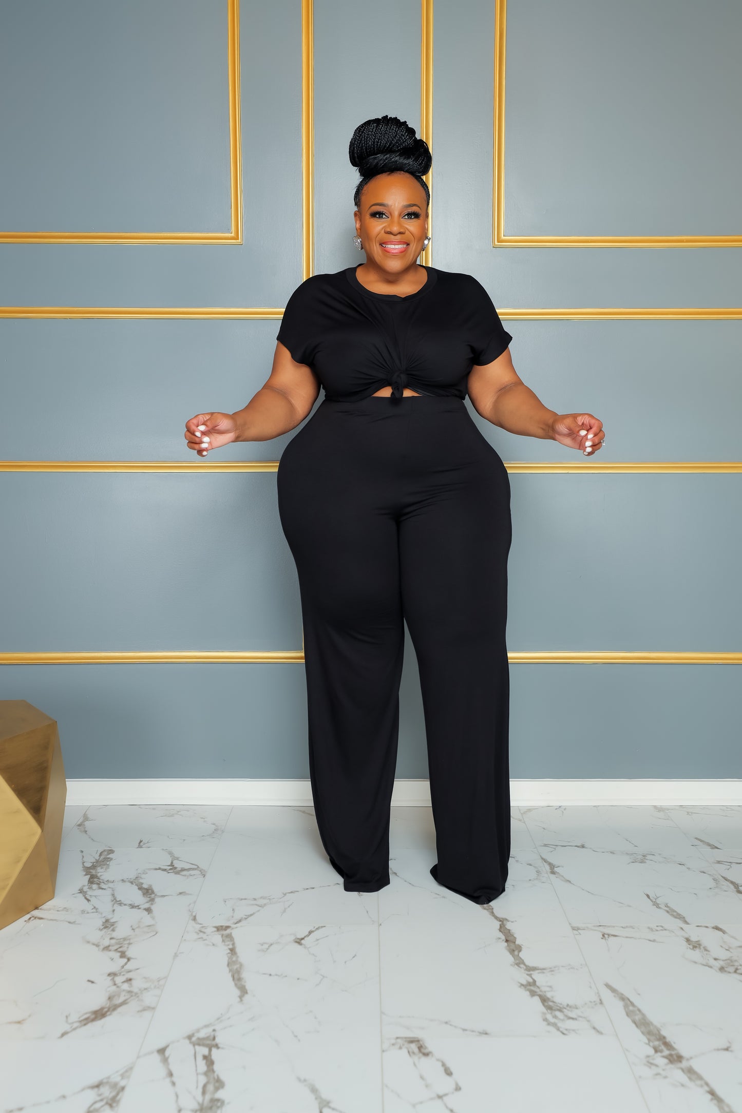 Black Relax Vibes Pant Set