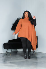 Camel Asymmetrical Sweater