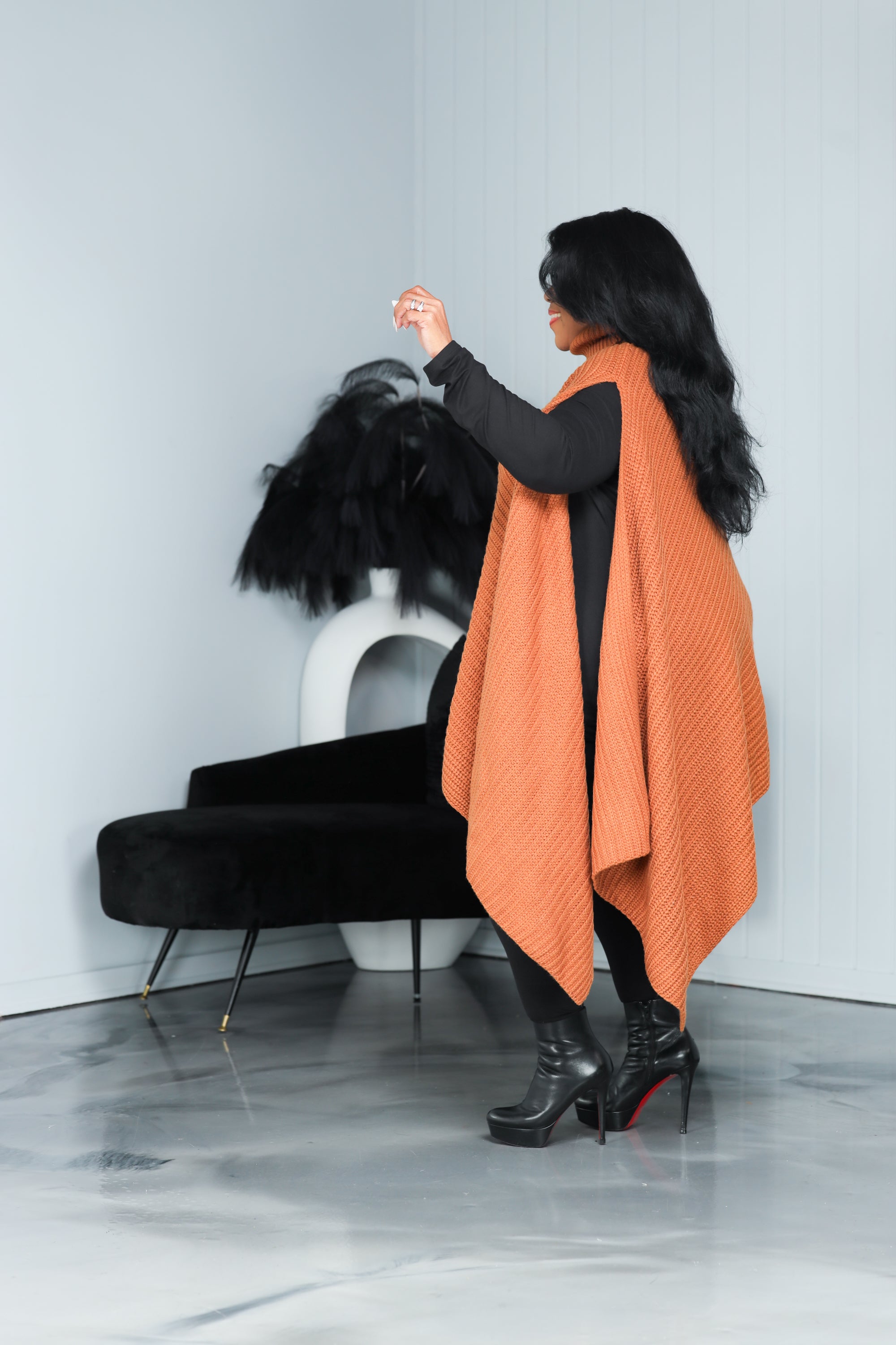 Camel Asymmetrical Sweater