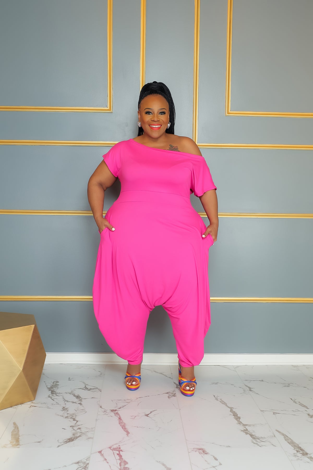 Pink M C Hammer Jumpsuit