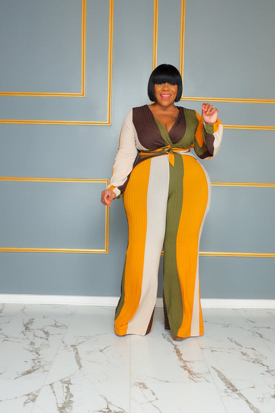 Brown Right Up My Alley Jumpsuit