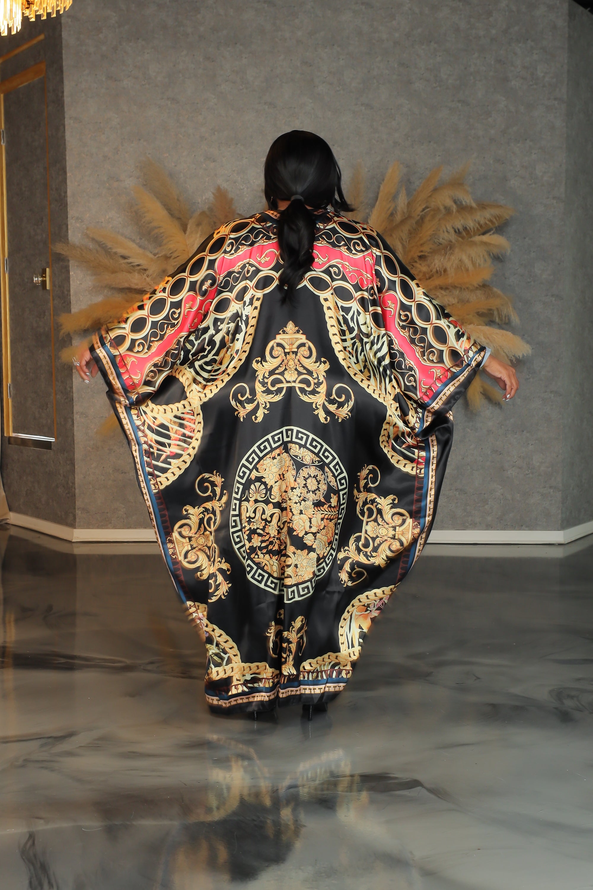 Black Side Ruch Dress