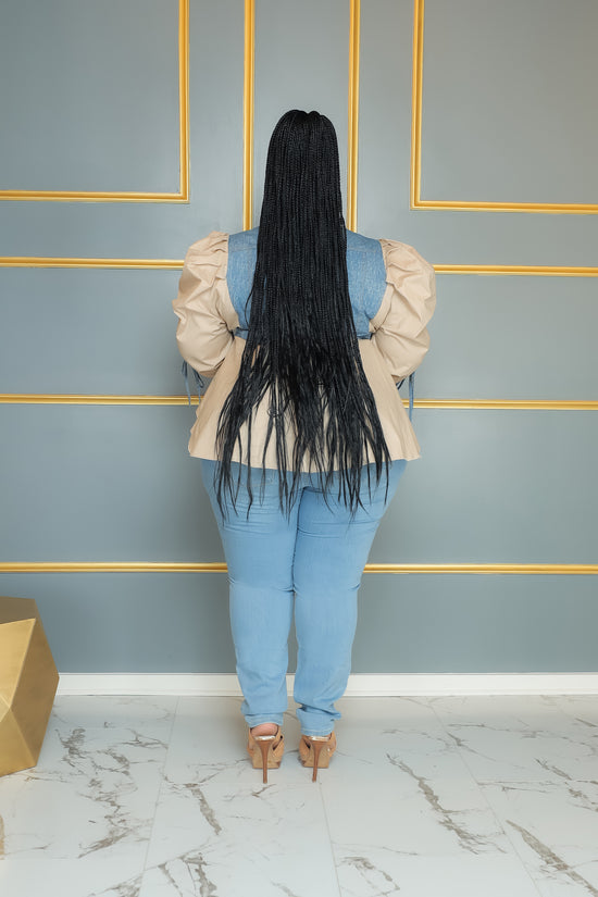 Load image into Gallery viewer, Khaki Queen Peplum Jacket
