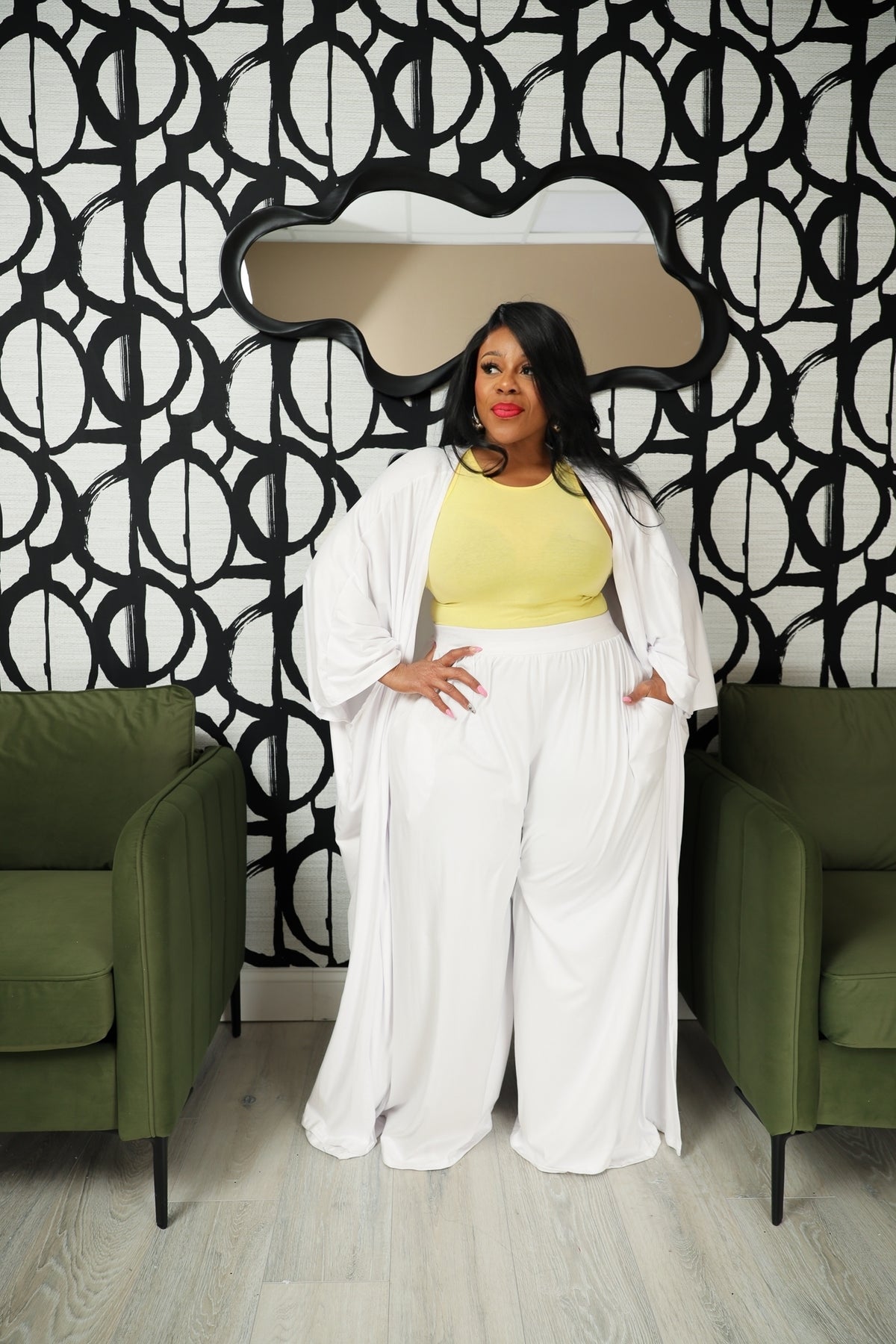 White Demi Duster Set