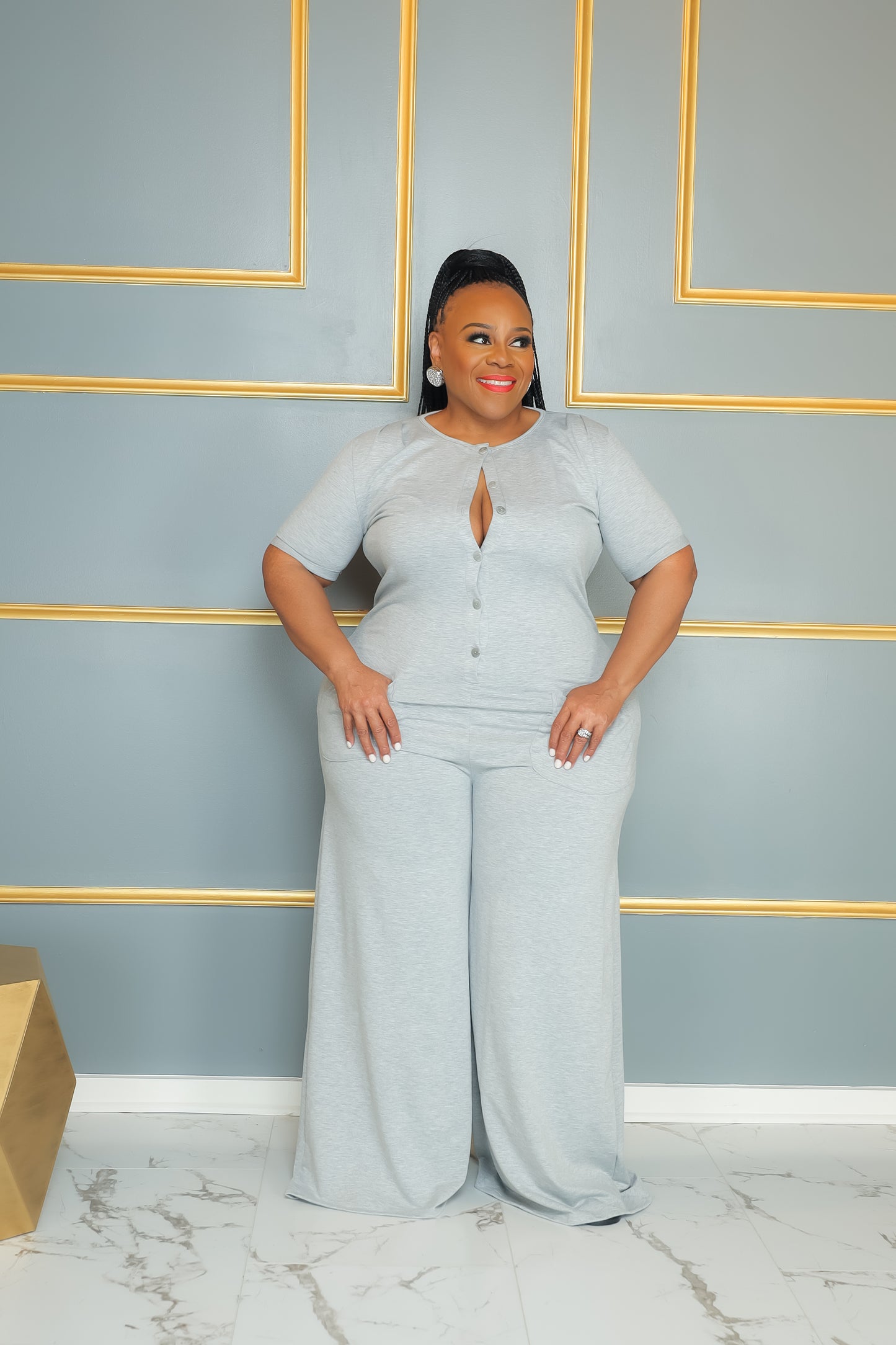 Grey Casual Moment Jumpsuit