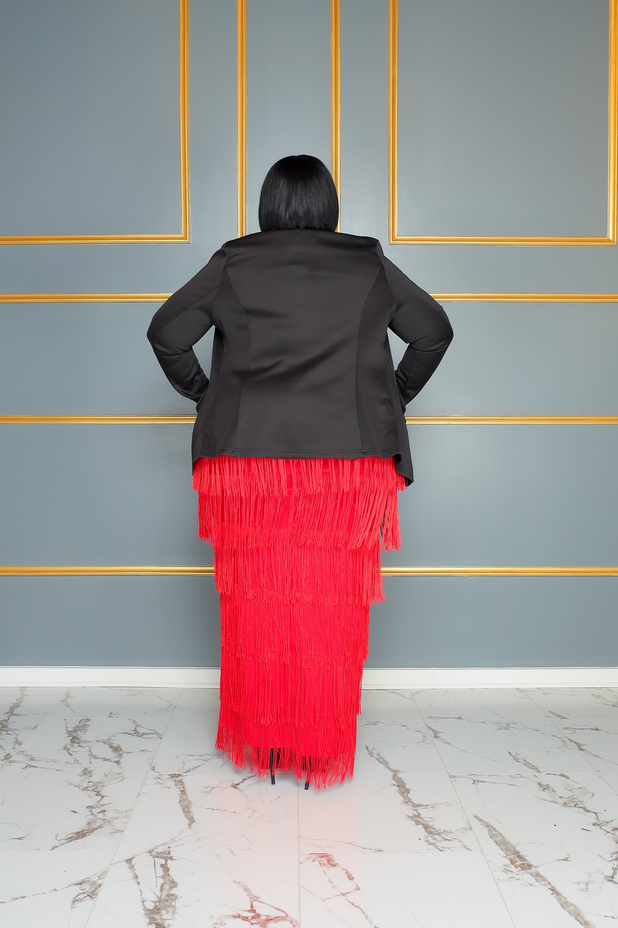 Red Razzle Tassel Skirt