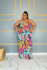 Tropical Attraction Wide Jumpsuit