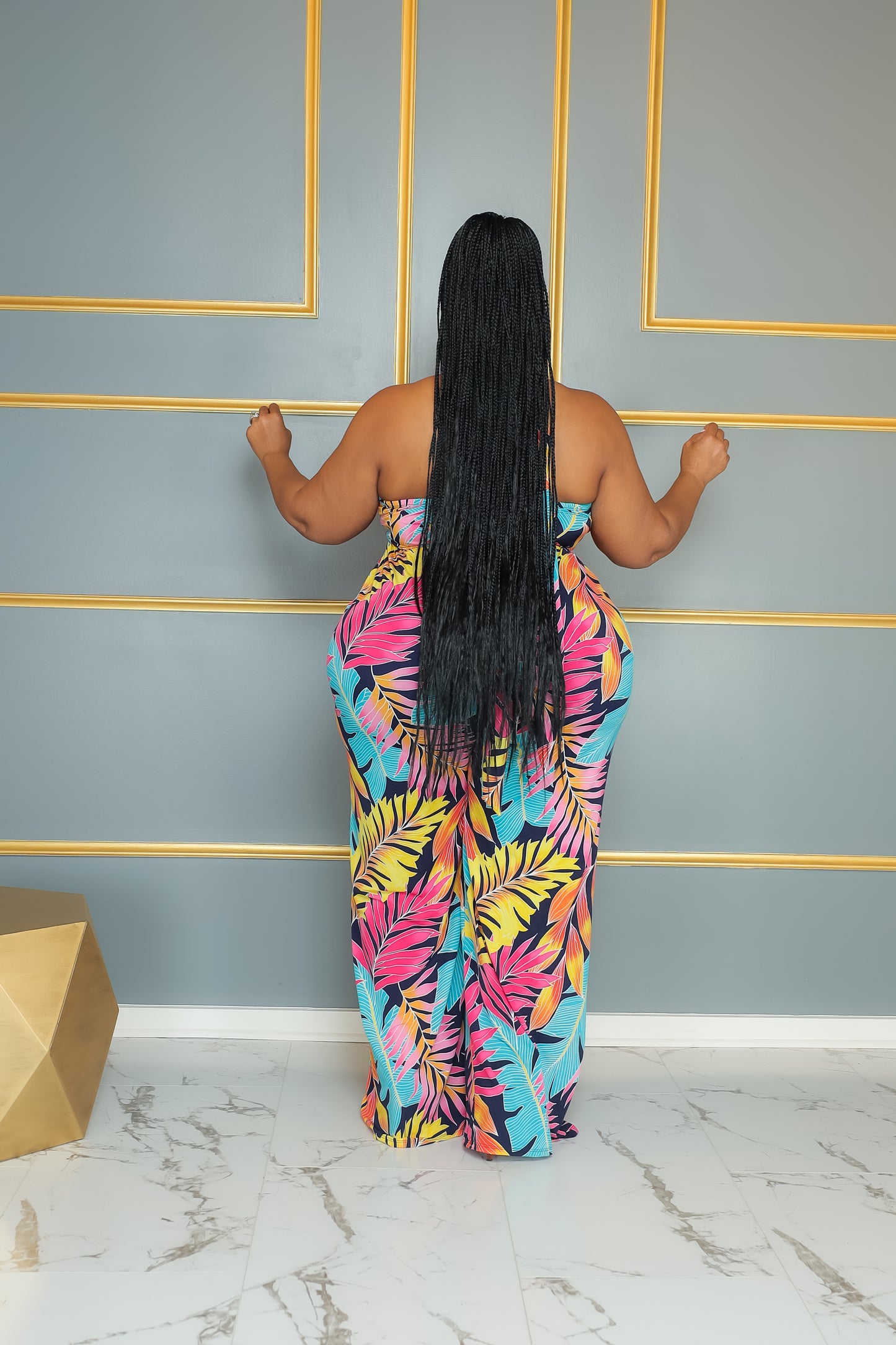 Tropical Attraction Wide Jumpsuit
