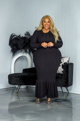 Black Kylie Sweater Dress