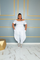 White M C Hammer Jumpsuit