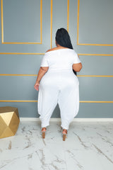 White M C Hammer Jumpsuit