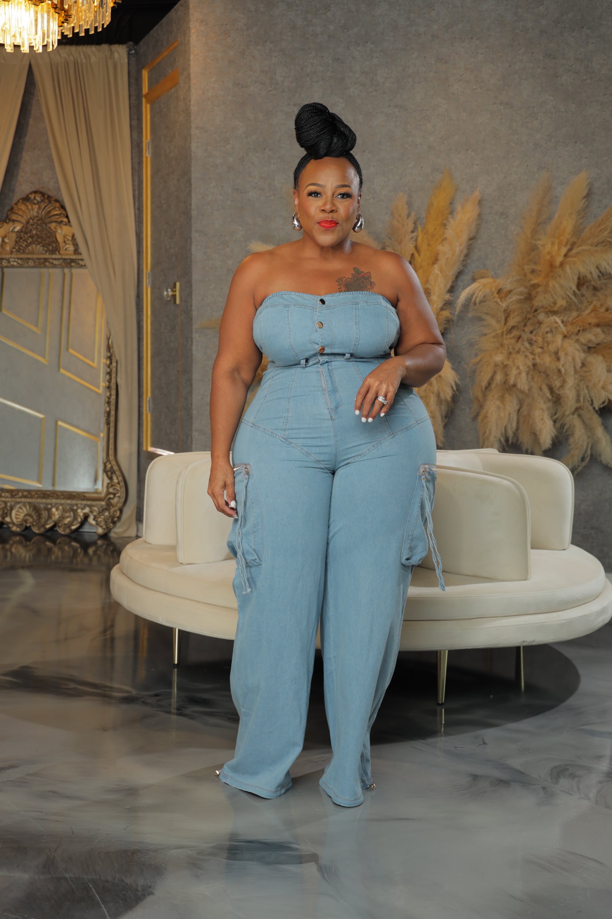 In A Trance Denim Jumpsuit