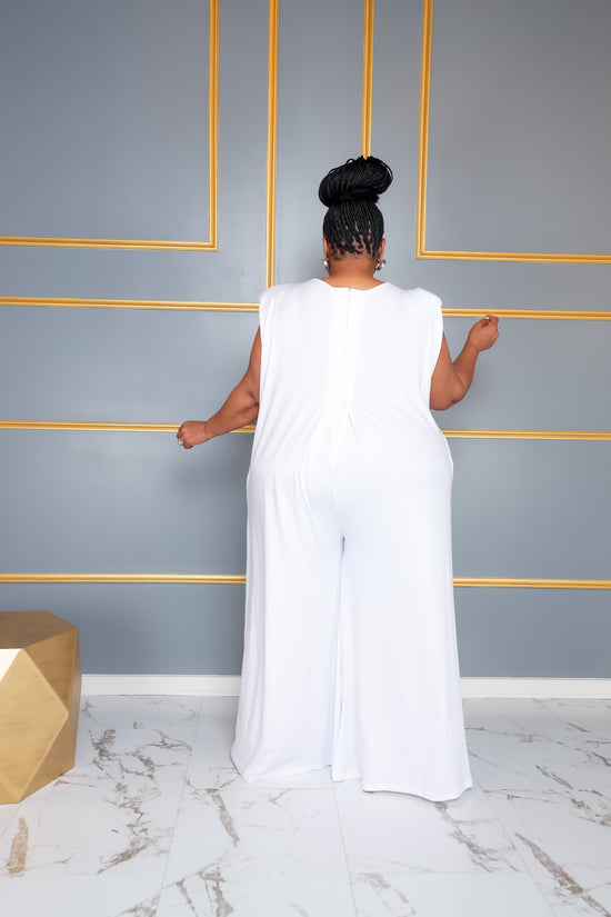Load image into Gallery viewer, White Keeping It Simple Jumpsuit
