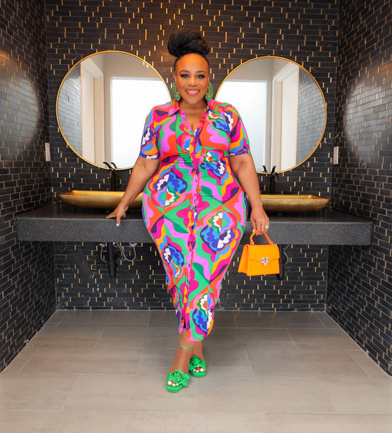 Get Groovy Midi Dress