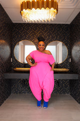 Neon Pink M C Hammer Jumpsuit