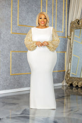 Ivory Runway Sequin Gown