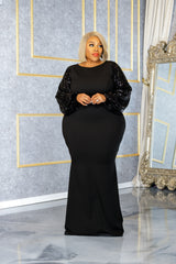 Black Runway Sequin Gown