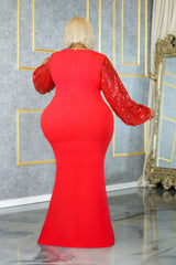 Red Runway Sequin Gown