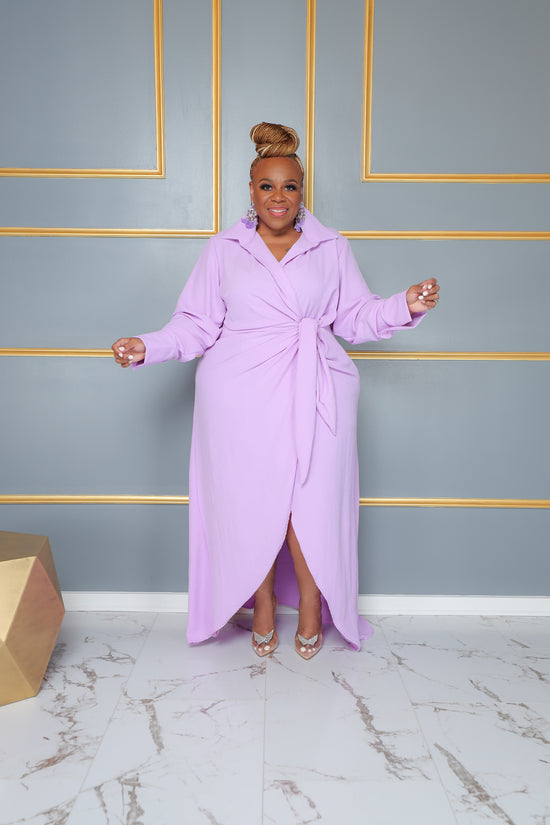 Lilac Wrapped In Grace Dress