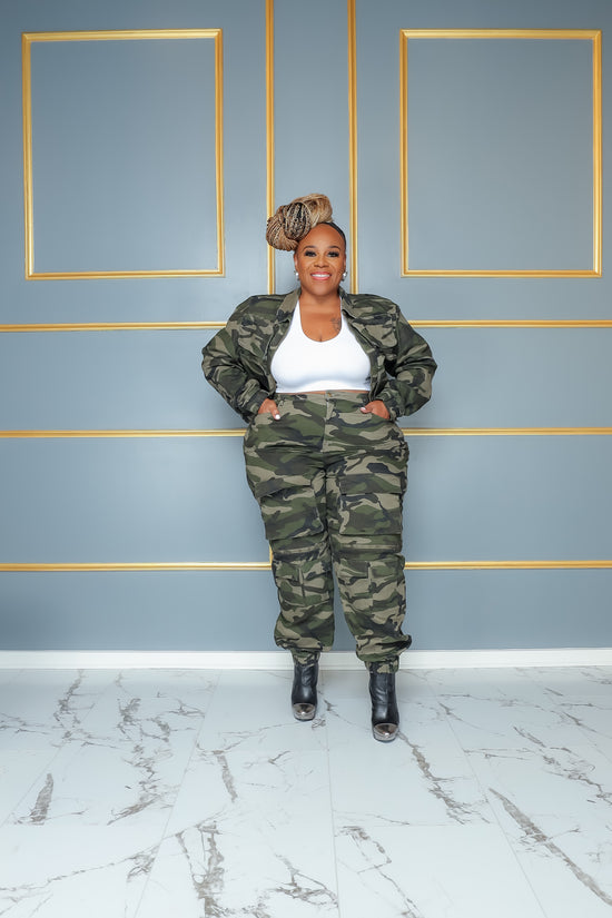 Camo Outta Pocket Crop Jacket