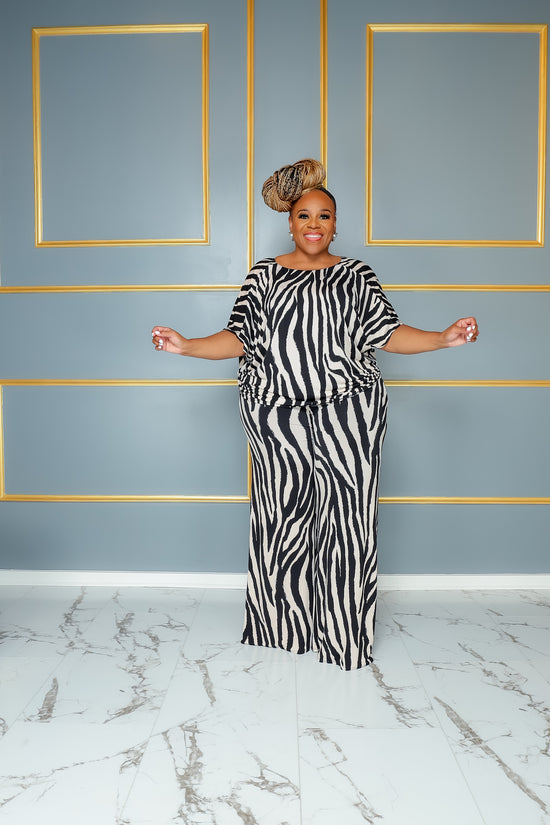 Deserve It All Striped Pant Set