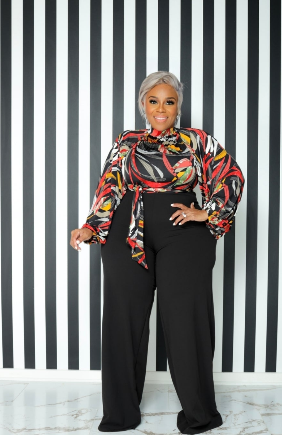 Half Print Jumpsuit