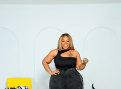 Black Cuttin Crop Top