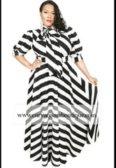 Stripe Bow Tie Dress