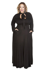 Black Neck Tie Dress