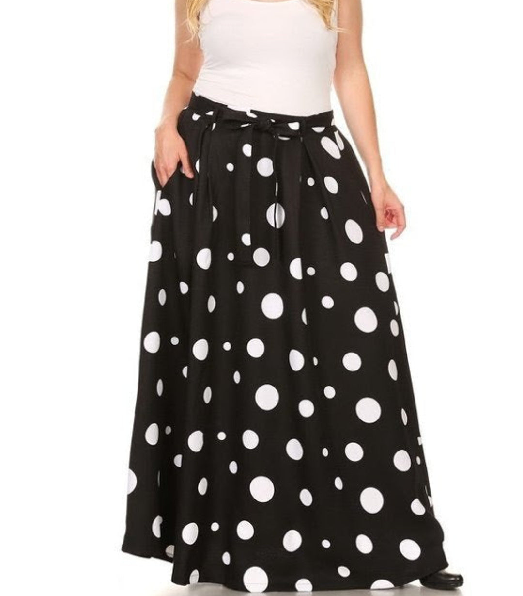 Black Polka Dot Skirt