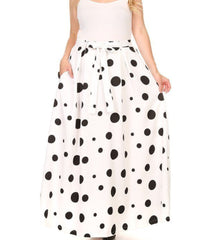 White Polka Dot Skirt