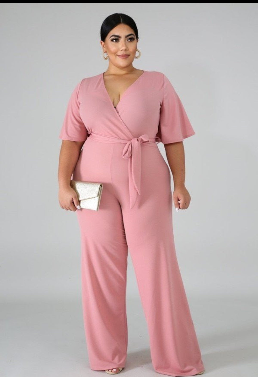 Mauve Belt Jumpsuit