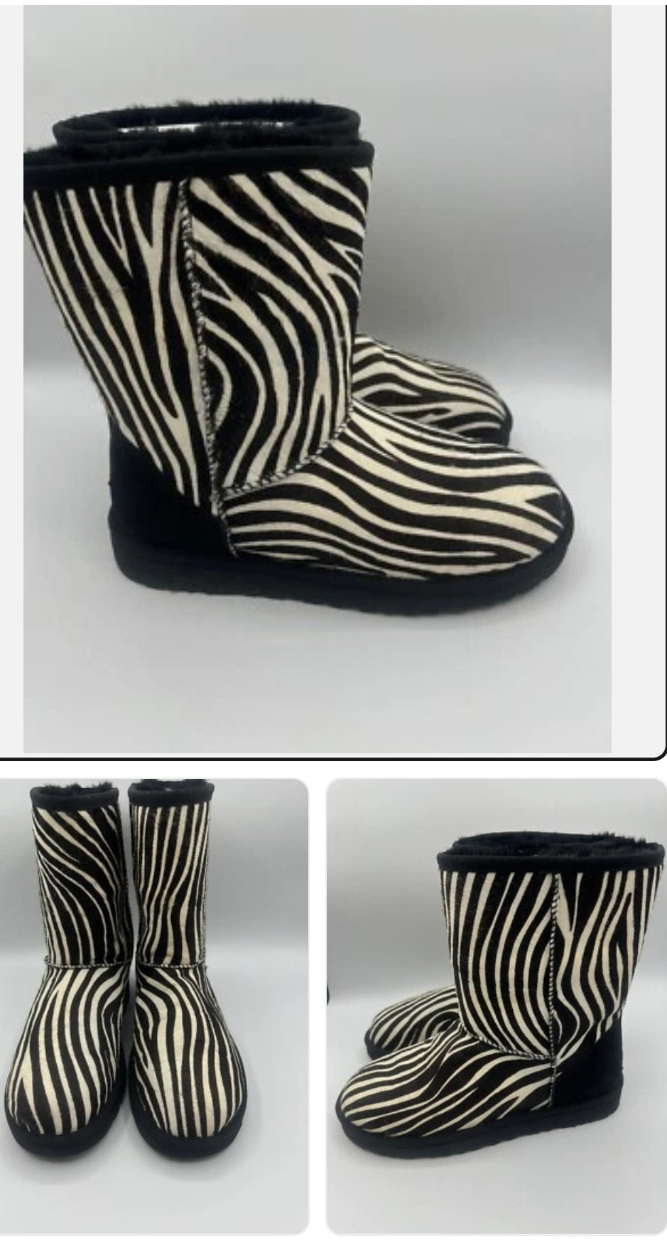 UGG Classic Short Exotic Zebra boots