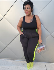 Black Side Kick Jogger Set