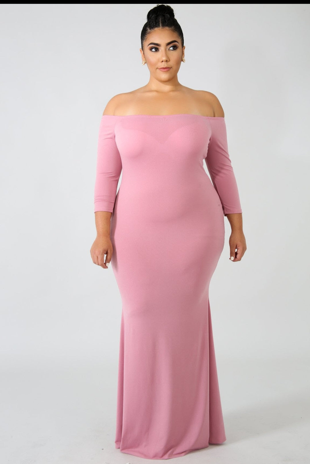 Pink Off Shoulder Dress