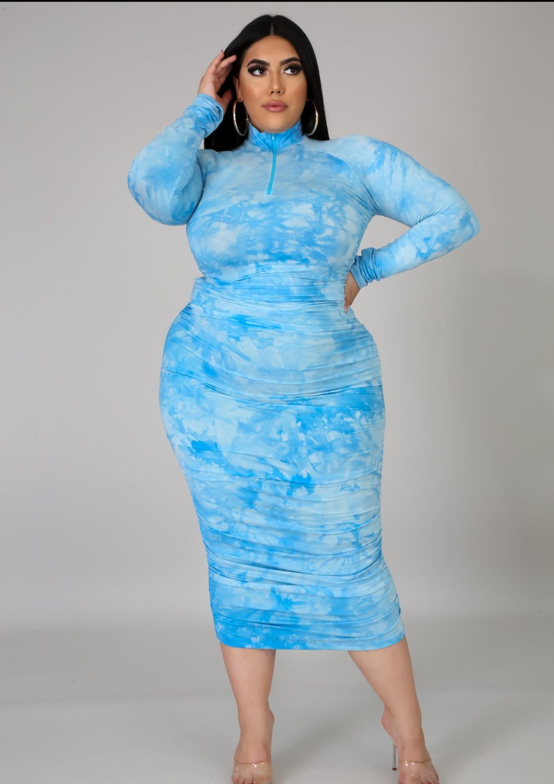 Blue Tye Dye Dress
