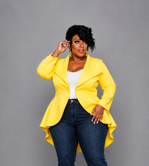 Yellow Peplum Jacket