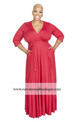 Red Bree Maxi Dress