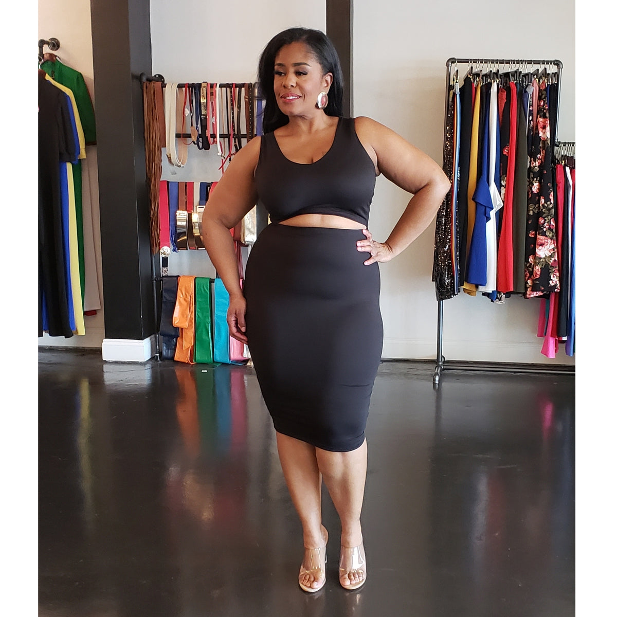 Black Jay Skirt Set